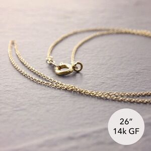 26" Dainty Chain Necklace, gold delicate chain, gold necklace (z 385-1gd-sp)